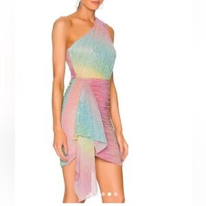 Pat Bo shimmering one shoulder dress